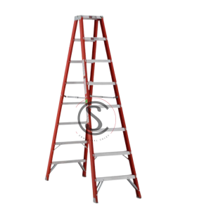 ESCALERA TIJERA FIBRA VIDRIO DOBLE ACCESO 8 PELDAÑOS