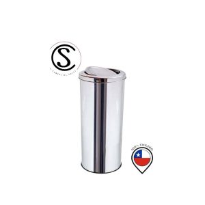 Basurero Acero Inoxidable tapa vaivén 120 litros