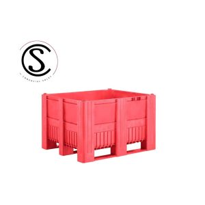 Bins Plastico Industrial Cerrado 610 litros Color Rojo