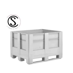 Bins Plastico Industrial Cerrado 620 litros Color Gris