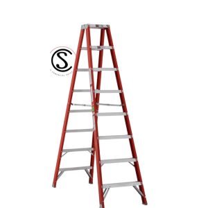Escalera Tijera Fibra Vidrio doble acceso 8 Peldaños