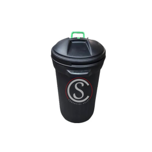 BASURERO PLASTICO C/RUEDAS 75 LTS L2 NEGRO