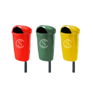 Basurero 50 litros con pedestal metalico DINOVA ALEMAN