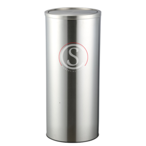 BASURERO ACERO INOX 30 LTS TAPA VAIVEN