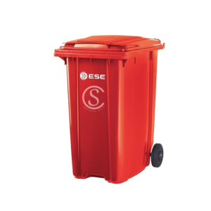 Contenedor de basura plastico Color Rojo 360 litros origen Alemán